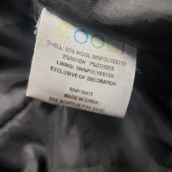 Coogi Bomber Jacket Mens 2XL Wool Blend Vintage Y2K Heavy Metal Buttons Full Zip - Picture 12 of 13